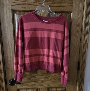 True Craft Red and Pink Knit Top